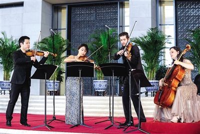 5月13日斯特拉迪瓦里四重奏国家博物馆公益演出现场。