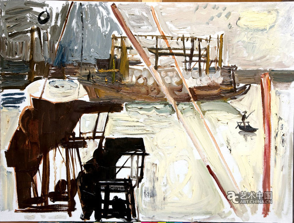 《小船摇过企沙码头》2007