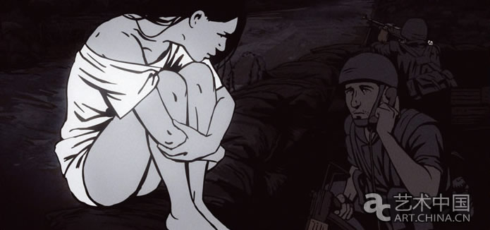 黑色动画Waltz with Bashir与魔共舞是以色列导演阿里科曼试图还原他对1982年贝鲁特难民营大屠杀的记忆。 1982年6月2日，以色列大规模武装入侵黎巴嫩，占领黎巴嫩1/3的国土，重兵围困贝鲁特。9月15日，估计3000多名巴勒斯坦难民遭到以色列侵略军和黎巴嫩基督教民兵的血腥屠杀。