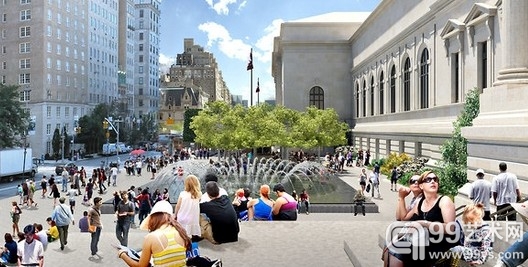 紐約大都會博物館廣場改建效果圖。