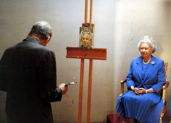 英国女王在弗洛伊德的画室