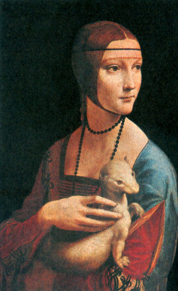 達芬奇名畫《抱貂的女子》