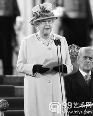英国伊利莎白女王在登基60周年纪念活动上讲话