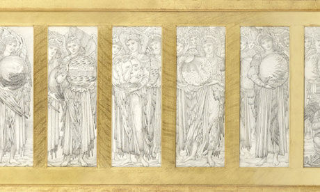 前拉斐爾派藝術家愛德華·伯恩·瓊斯的《創世日》局部：預計在邦瀚斯拍場上達到20萬英鎊高價。 邦瀚斯拍賣行 供圖