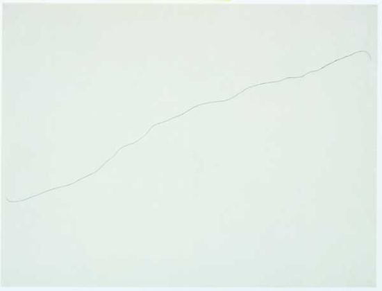米羅的《1968年為一個隱士隔間所作的白底畫I》。