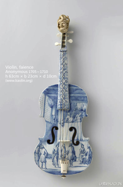 荷蘭代爾夫特藍瓷小提琴