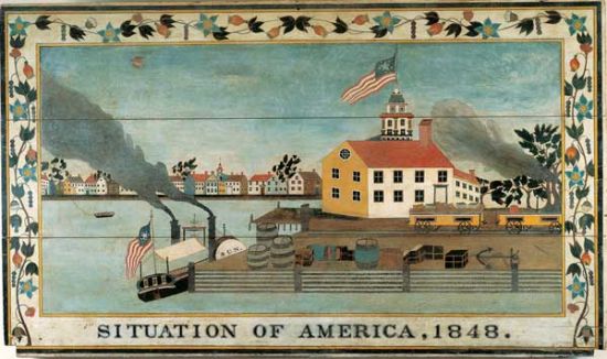 美國民俗博物館將保留這件《美國現狀，1848》。