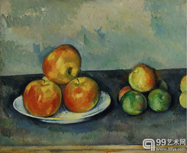 由塞尚于1889-1890年创作的画作《苹果》（Les Pommes）