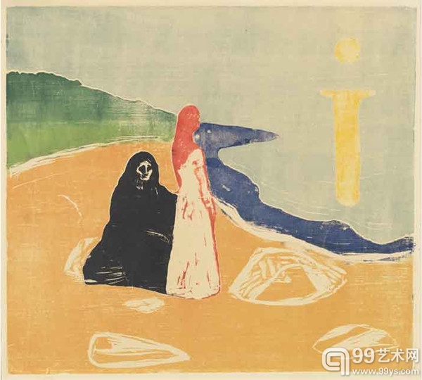 蒙克作品《岸上的兩個女子》（Two Women on the Shore，1898年）