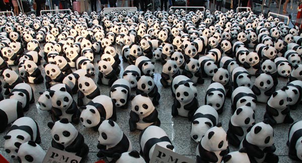 熊猫雕塑巡展:艺术应该无所不在