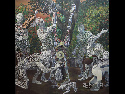  2013年5月29日至11月24，第55届威尼斯双年展中国馆展览《变位》将于日在意大利威尼斯举办。图为缪晓春，无中生有-公敌2012-布面油画-400x400cm