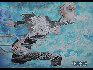 熊宇  泛藍的水流  布上油畫  210×300cm  2008年