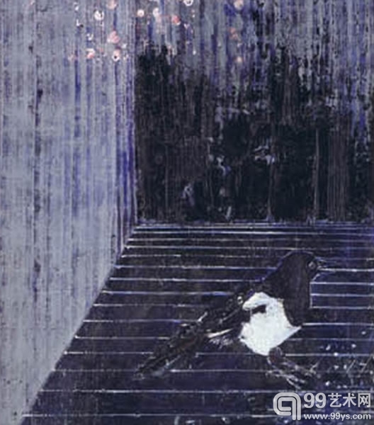 達明安·赫斯特四幅喜鵲主題畫作中的一幅