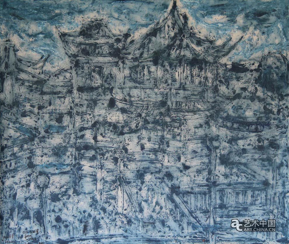 孔柏基 油画 旅美 敦煌 展览 中国美术馆 孔柏基作品 孔柏基个展 绘画语言 表现技巧 油画颜料 中国画 宣纸 美籍华人艺术家 敦煌印象