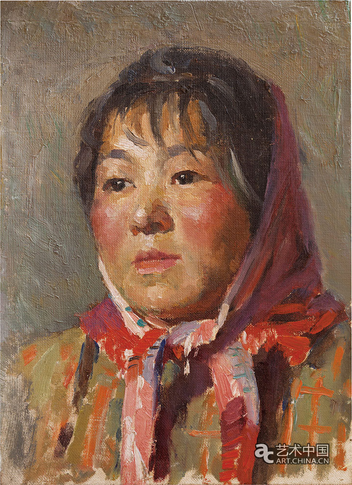 《邳县姑娘》24×33cm 张华清 1974年