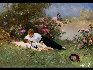 Heilbuth赫尔布什（法，1826-1889） 《花间休憩》
