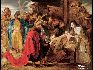 彼得•保尔•鲁本斯/Rubens Peter-Paul 1577-1640 比利时 / Belgium 三个国王祝贺耶稣诞生/Greeting of the Three Holy King to new Born Jesus 板面油画/Oil on panel 48x65cm 