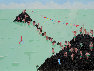 唐志剛,中國童話,布面油畫,200x300cm,2008年