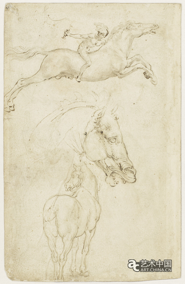 达·芬奇作品《骑兵与战马》_展览作品