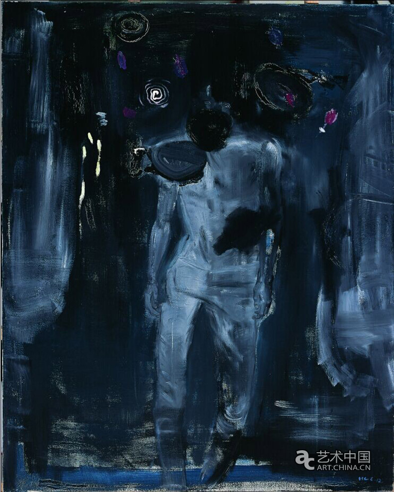 胡誠-黑夜與藝術家-150cm×120cm-2009-布面油畫