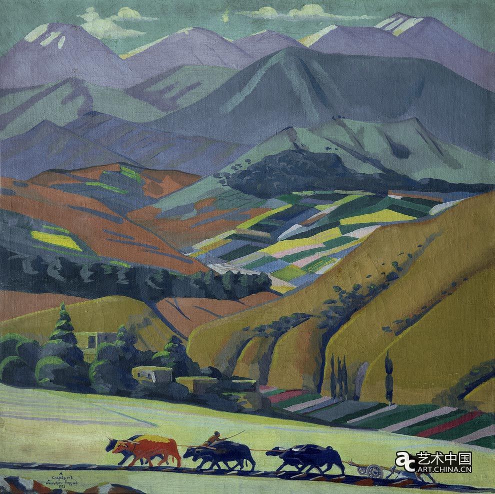 薩裏揚-《山地》-布面油畫-68×68cm-1923年