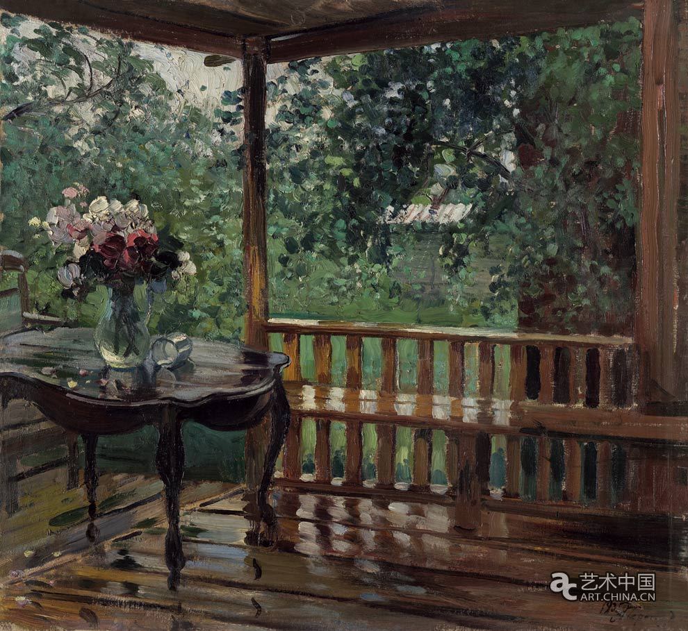 格拉西莫夫-《雨後》-布面油畫-78×85cm-1935年