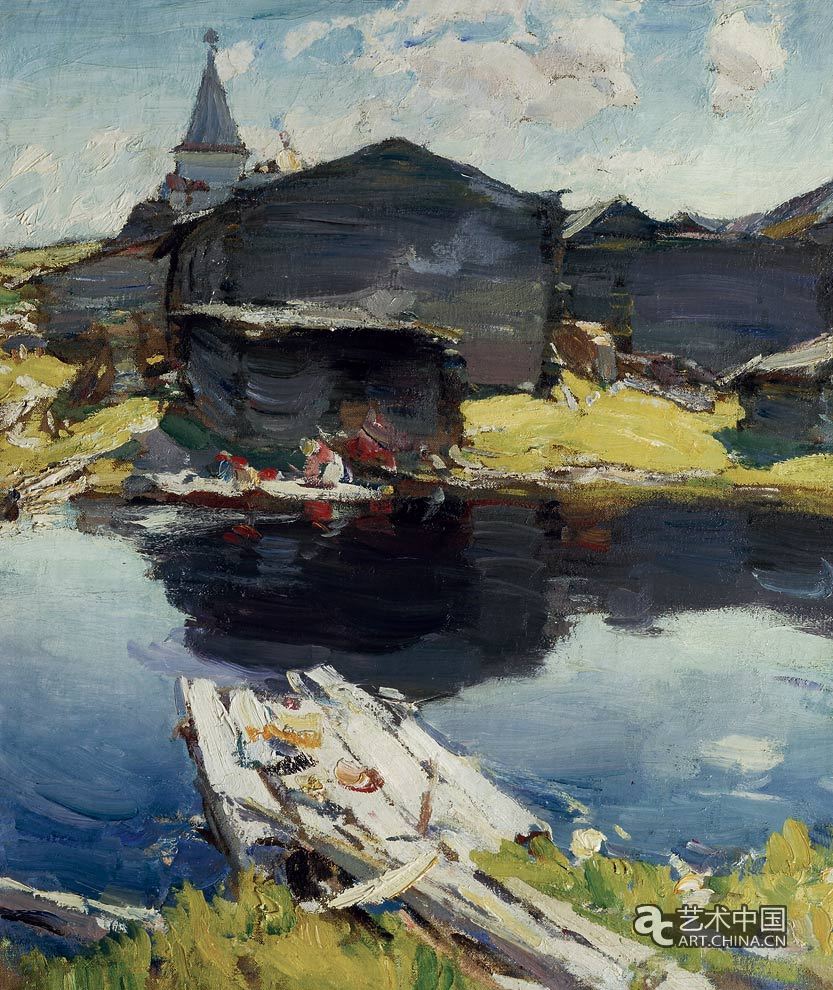 阿尔希波夫-《在北方》-布面油画-80.5×69cm-1909-1910年