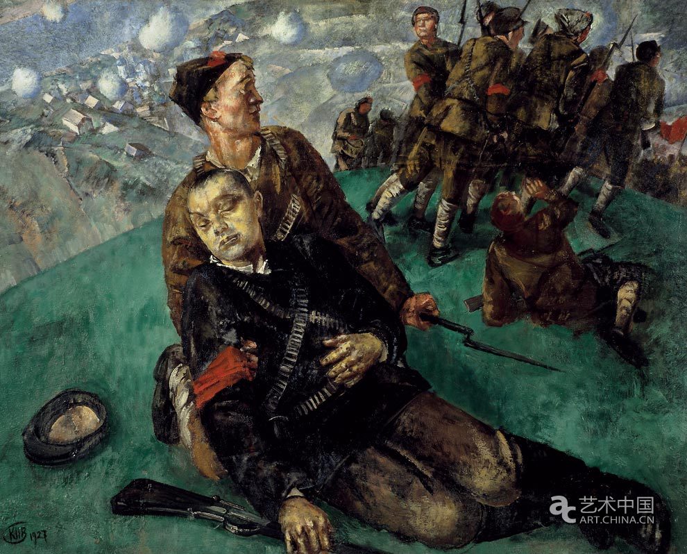 《政委之死》-布面油画-72.5×91.2cm