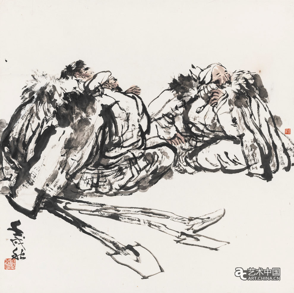 三叟圖 66.8×66.4cm 1982年