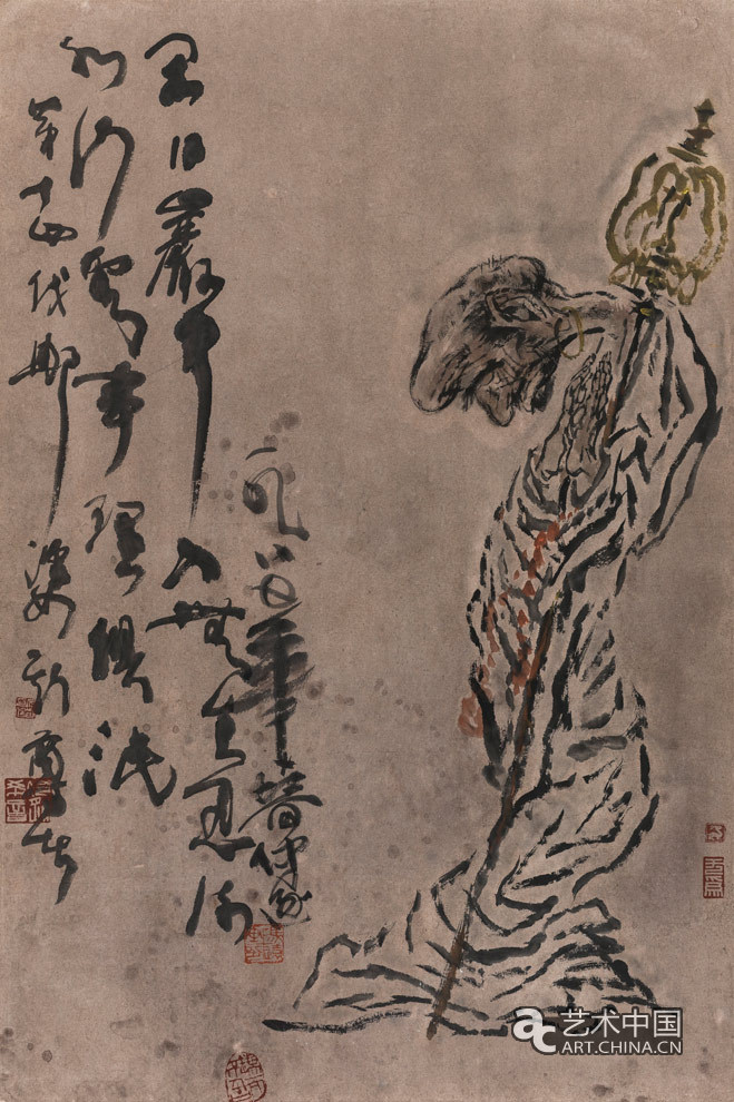 羅漢系列之六46.2×69.4cm 1986年