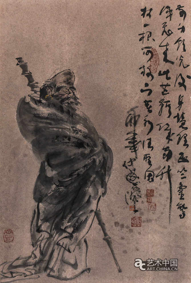 羅漢系列之四46.6×69cm 1986年