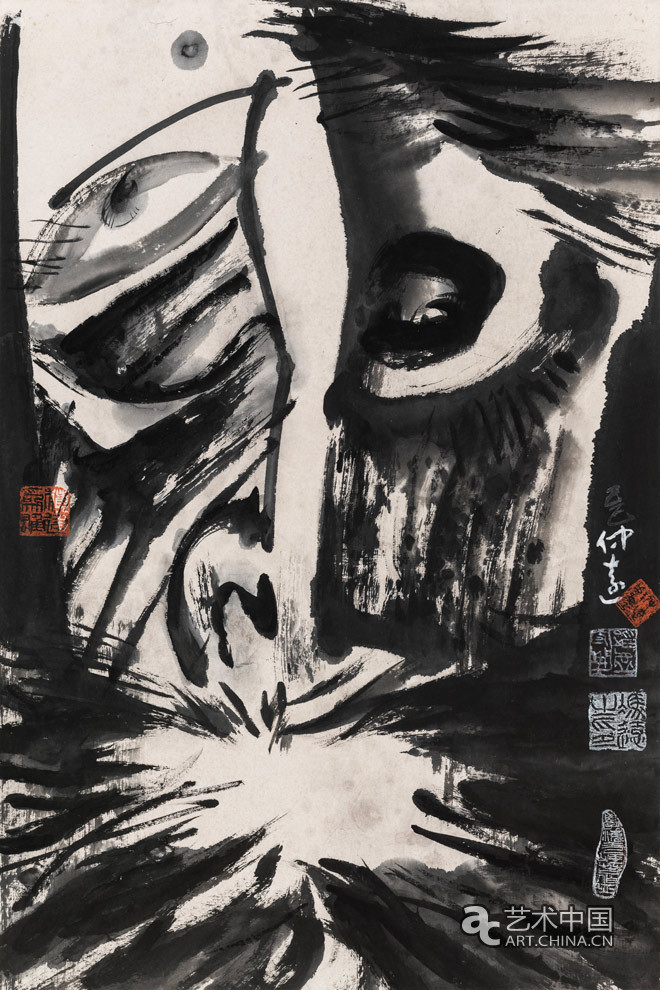 漢魂·戲劇臉譜系列六 45.2×68cm 1989年