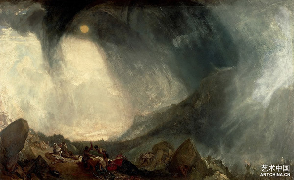 暴风雪：汉尼拔和他的军队翻越阿尔卑斯山 油画 1812年展出
