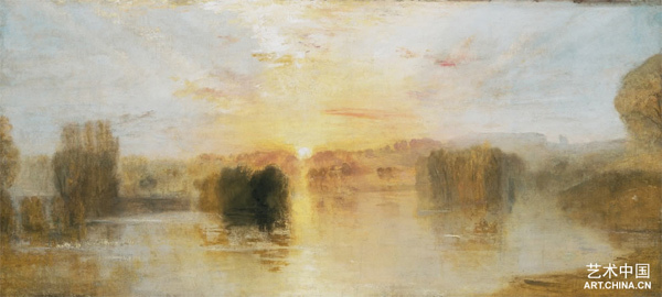 佩特沃斯湖落日 油画 约1828年