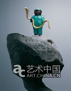 瞿廣慈Qu Guangci 《蛇王》 The Snake King 鑄銅 Bronze 36 x 34 x 15 cm 2008