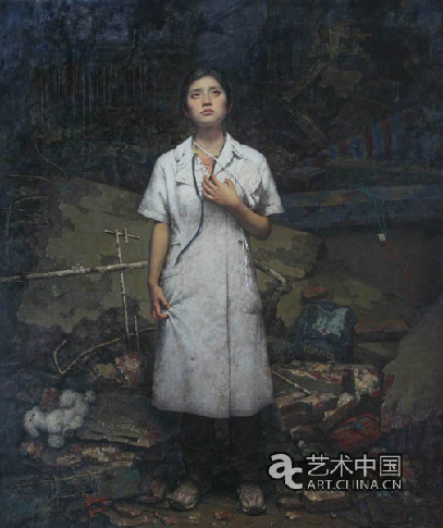 梁峰，《五月北川》，196X175cm，布面油彩，2009年