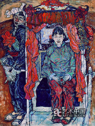 杨大鲁，《新娘》，160X120cm，布面油彩，2003年