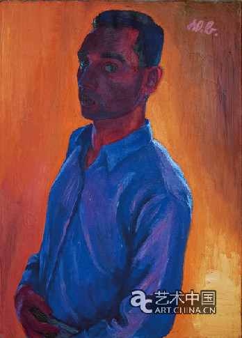 奧朗奇的自畫像、維爾納•貝格、1936、布面油畫、89x63cm