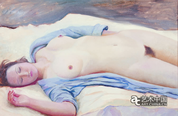 裸女 布面油画 80x135cm 1987年_推荐作品_艺术中国