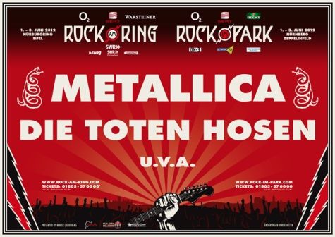 Metallica黑專輯德國站演出海報