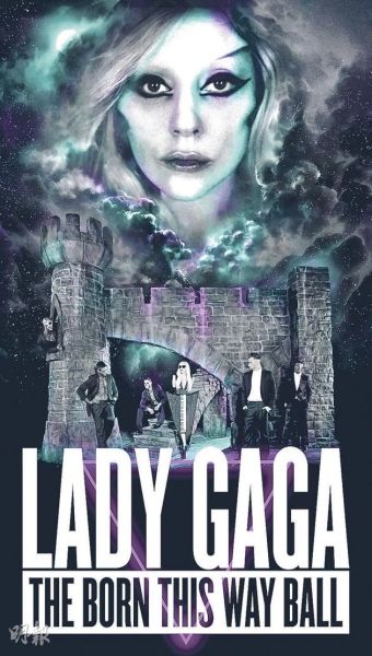 Lady Gaga昨天（2月8日）在twitter披露巡迴演唱會海報，設計充滿暗黑美學