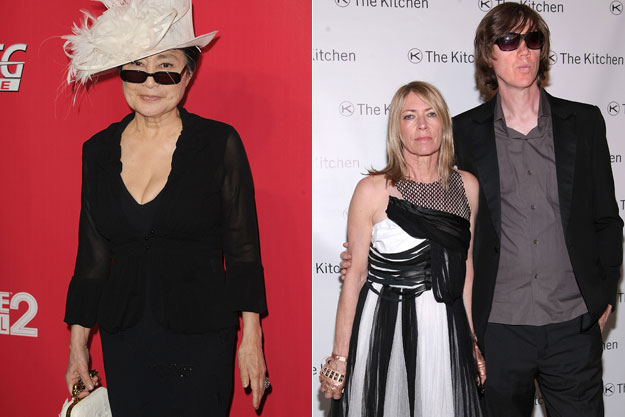 Yoko Ono(小野洋子)與Kim Gordon和Thurston Moore