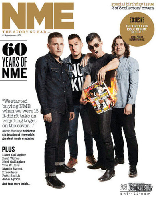 英國音樂雜誌《NME》六十週年獻禮特刊。