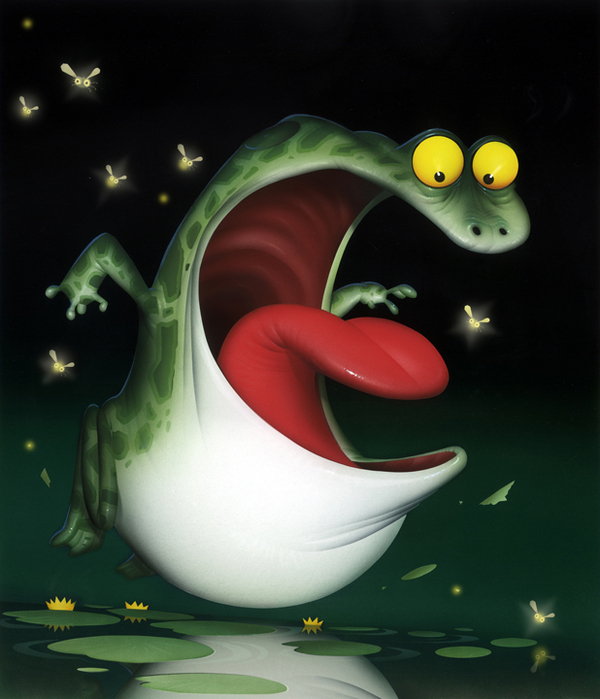 美国插画师Bill Mayer-有趣的青蛙系列插图