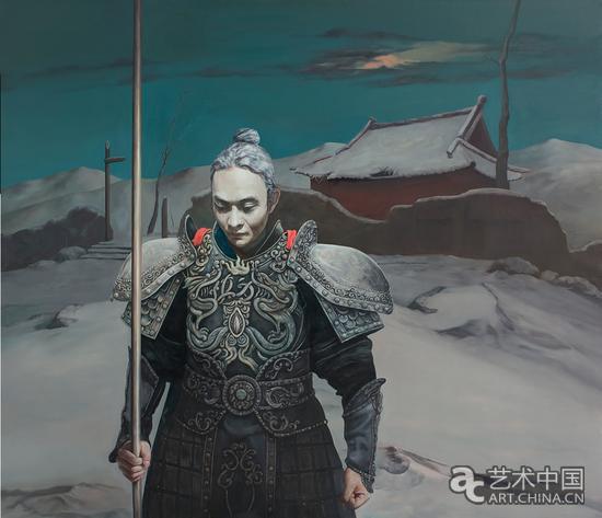 杜华 风雪山神庙140x120cm 布面油画 2015年－2016