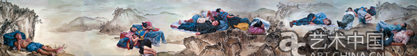 風景,風景的-1-布面油畫--218x1600cm--2010
