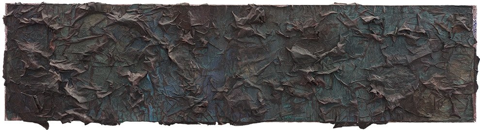 《书卷》二十-90x360cm--木质构造、宣纸、矿物·植物·土质颜料-、金银粉、金属渣--2012年.jpg