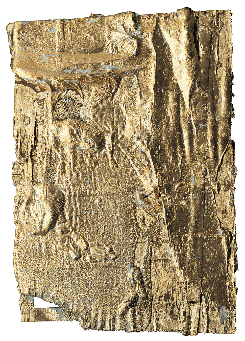 《古裂—金》--55x40x6cm--木质构造、麻纸、矿物·植物·土质颜料、箔--2002年.jpg