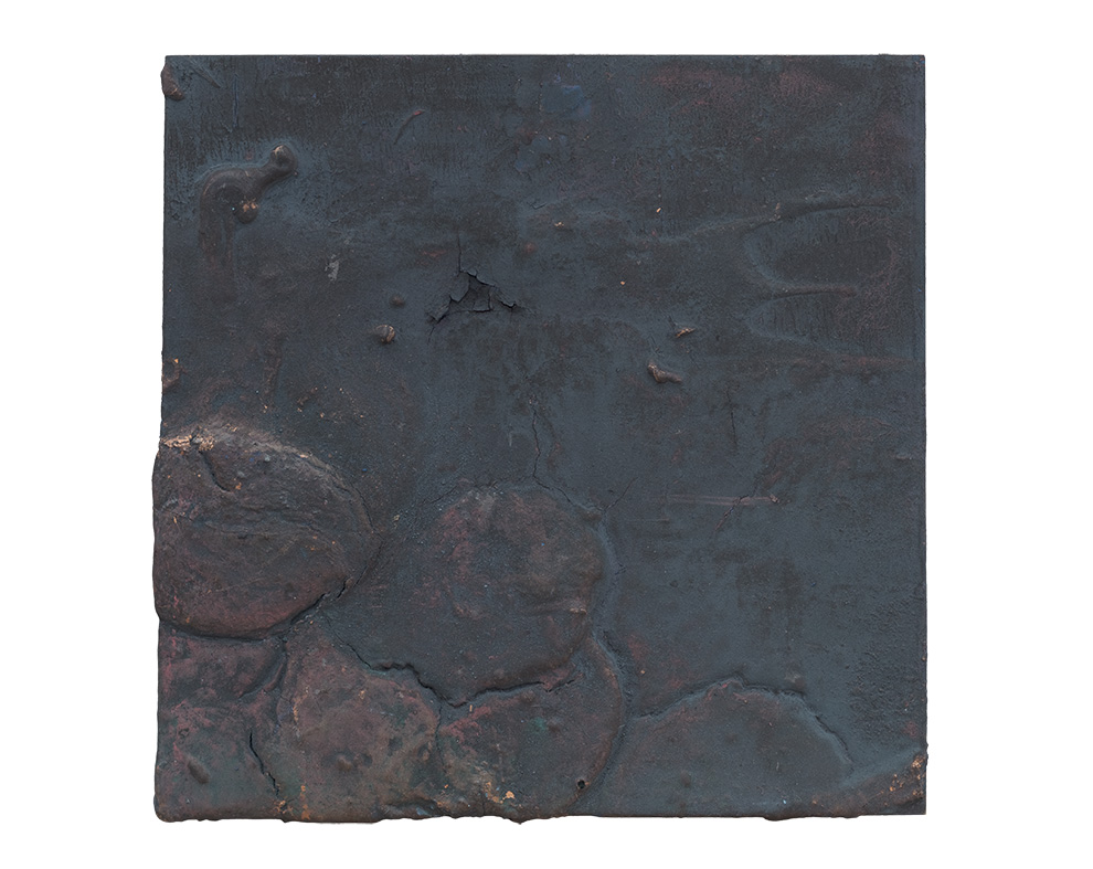 胡伟《黑漆古》八-50x50cm--木质构造、麻纸、矿物·植物·土质颜料、箔--2016年-.jpg