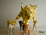 Yan Lei-1 顏磊  狗年牛市2007  雕塑  鑄銅、不銹鋼、鍍金  150×110×117cm  2007   Yan Lei  Dog Year Bull Market 2007  Sculpture  Cast-Copper, stainless steel, Gilded 150×110×117cm  2007
